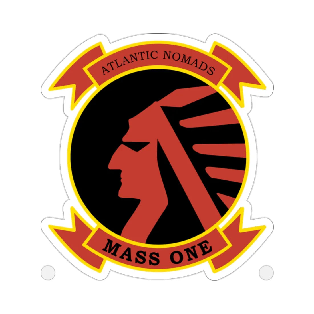 USMC Atlantic Nomads Mass One (USMC) STICKER Vinyl Die-Cut Decal 2 Inch - The Sticker Space