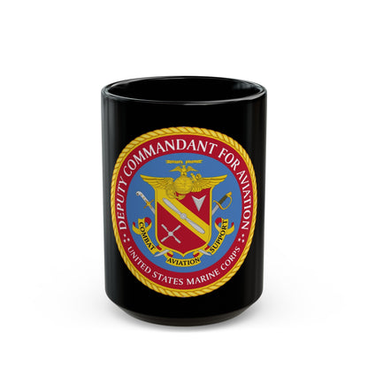 USMC Deputy Commandant for Aviation (USMC) Black Coffee Mug-15oz-The Sticker Space