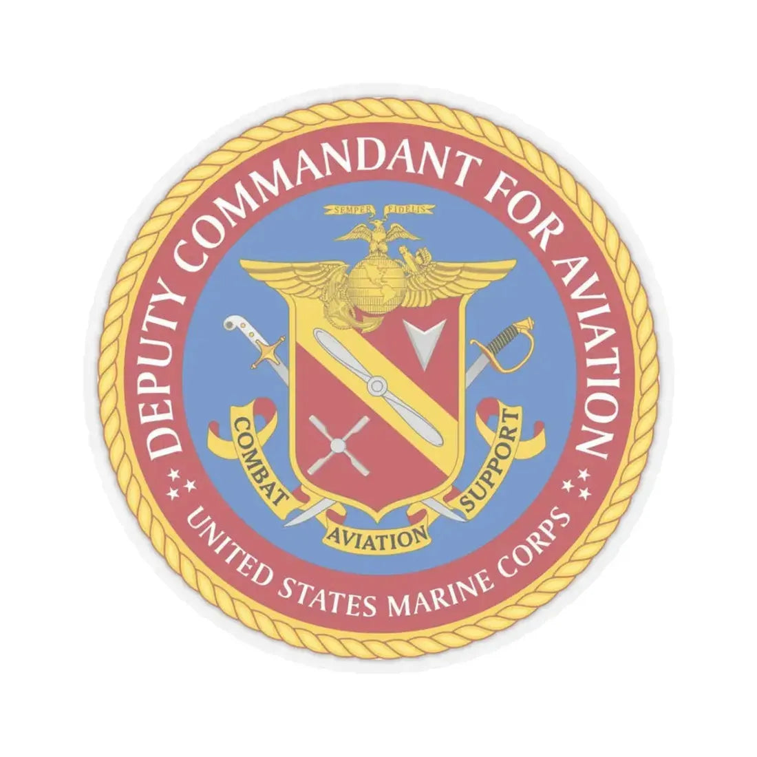USMC Deputy Commandant for Aviation (USMC) STICKER Vinyl Kiss-Cut Decal 3 Inch Transparent - The Sticker Space
