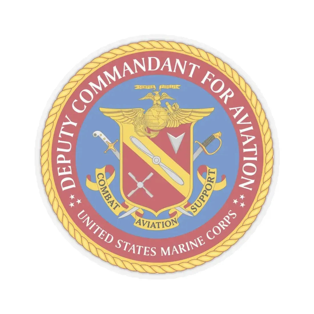 USMC Deputy Commandant for Aviation (USMC) STICKER Vinyl Kiss-Cut Decal 6 Inch Transparent - The Sticker Space