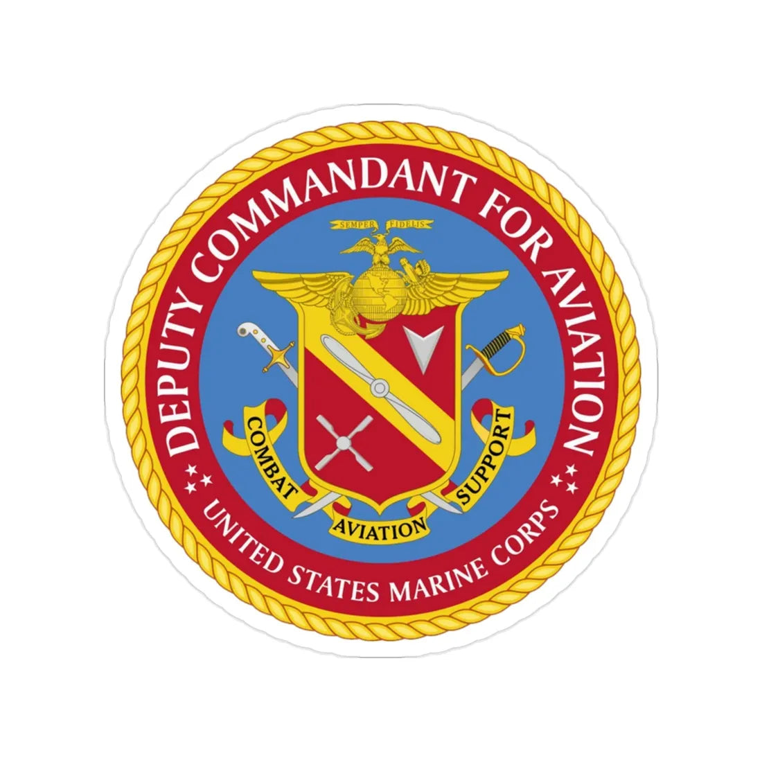 USMC Deputy Commandant for Aviation (USMC) Transparent STICKER Die-Cut Vinyl Decal 2 Inch - The Sticker Space