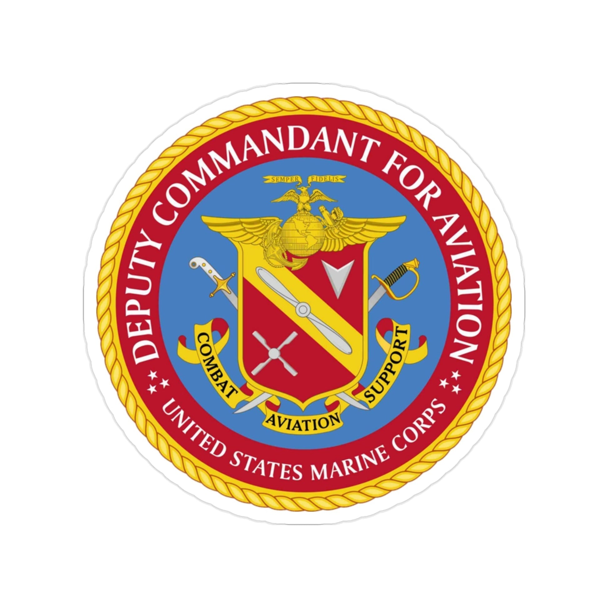 USMC Deputy Commandant for Aviation (USMC) Transparent STICKER Die-Cut Vinyl Decal-2 Inch-The Sticker Space