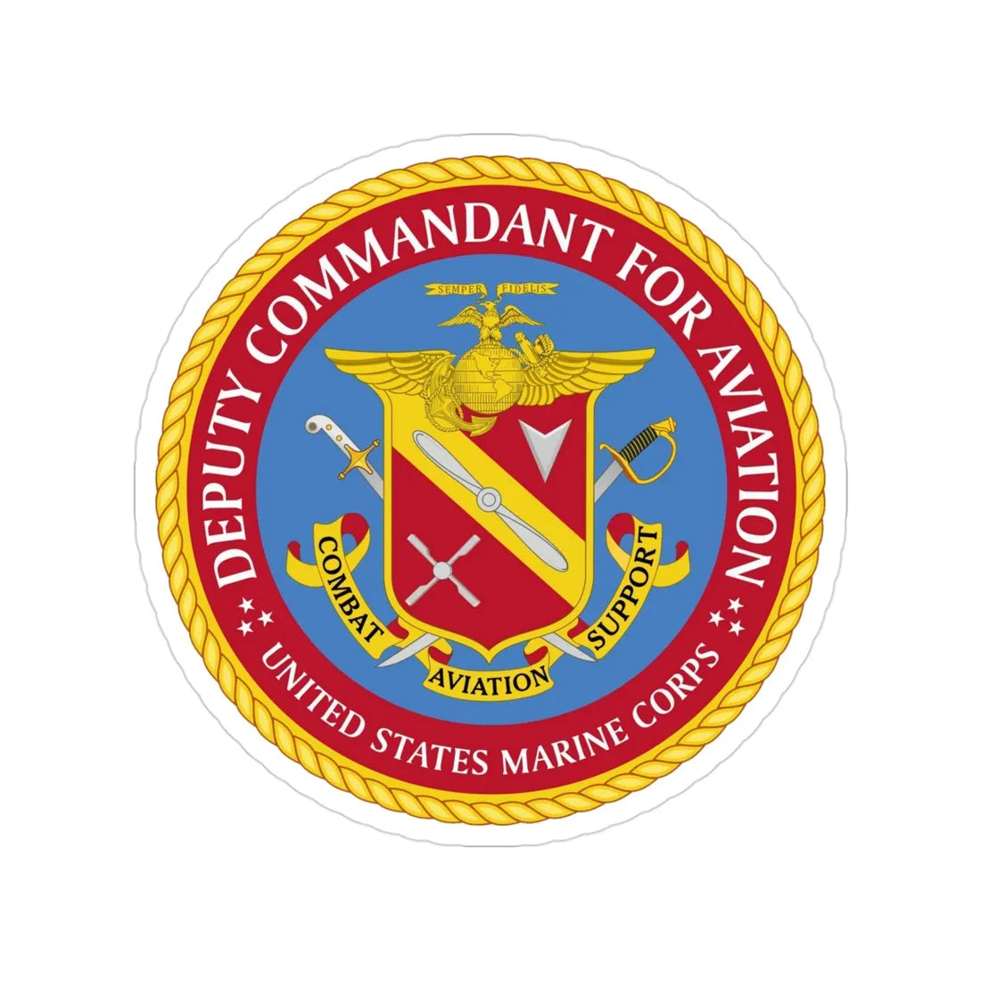 USMC Deputy Commandant for Aviation (USMC) Transparent STICKER Die-Cut Vinyl Decal 3 Inch - The Sticker Space
