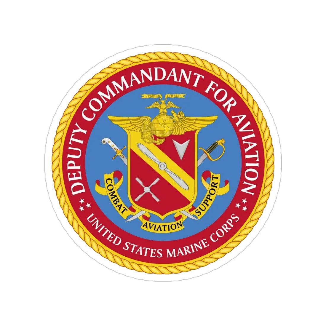 USMC Deputy Commandant for Aviation (USMC) Transparent STICKER Die-Cut Vinyl Decal 4 Inch - The Sticker Space