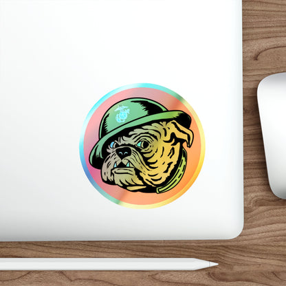 USMC Devil Dog (USMC) Holographic STICKER Die-Cut Vinyl Decal-The Sticker Space