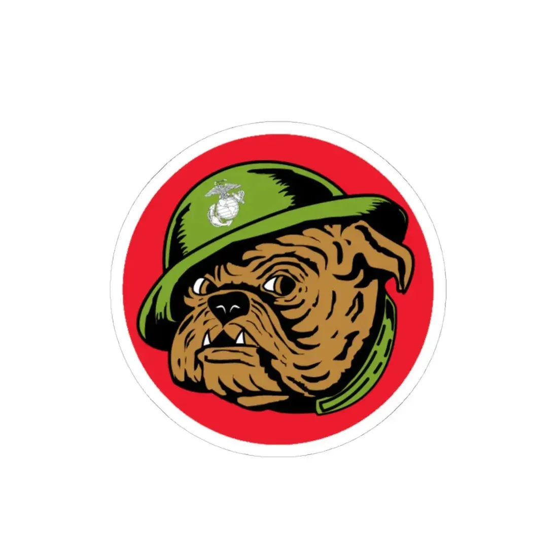 USMC Devil Dog (USMC) STICKER Vinyl Kiss-Cut Decal 4 Inch White - The Sticker Space