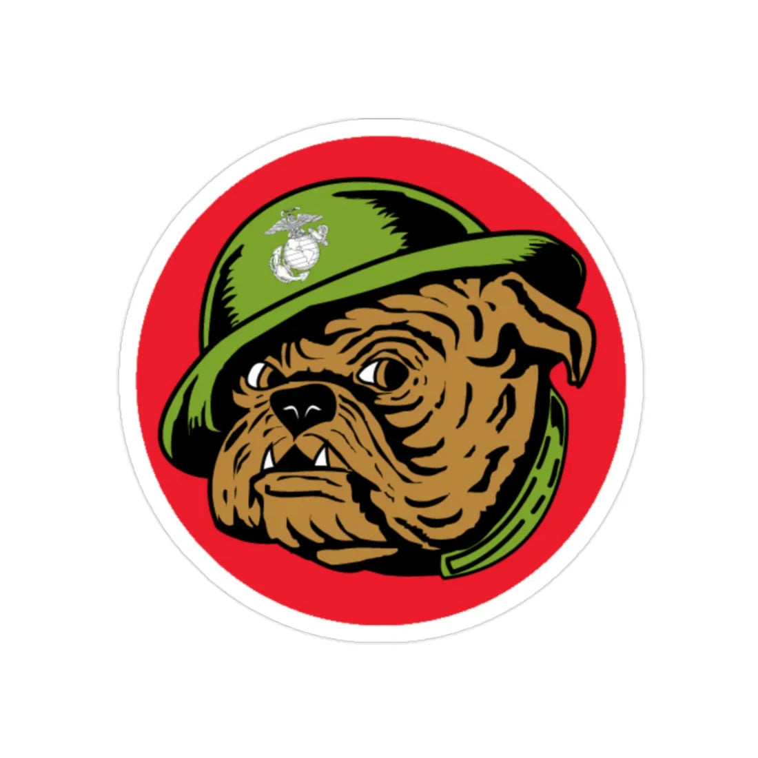 USMC Devil Dog (USMC) Transparent STICKER Die-Cut Vinyl Decal 2 Inch - The Sticker Space