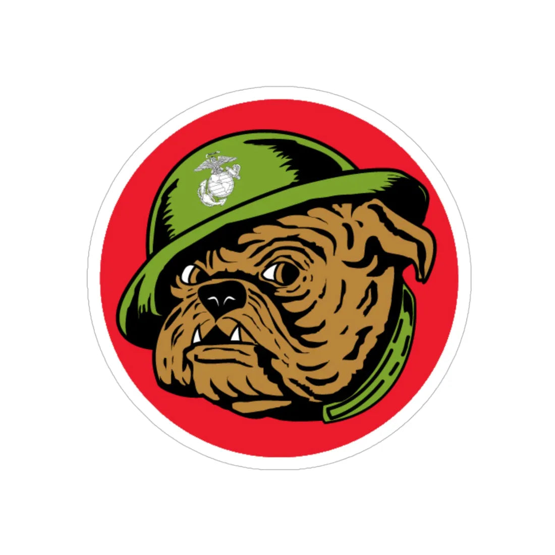 USMC Devil Dog (USMC) Transparent STICKER Die-Cut Vinyl Decal 4 Inch - The Sticker Space
