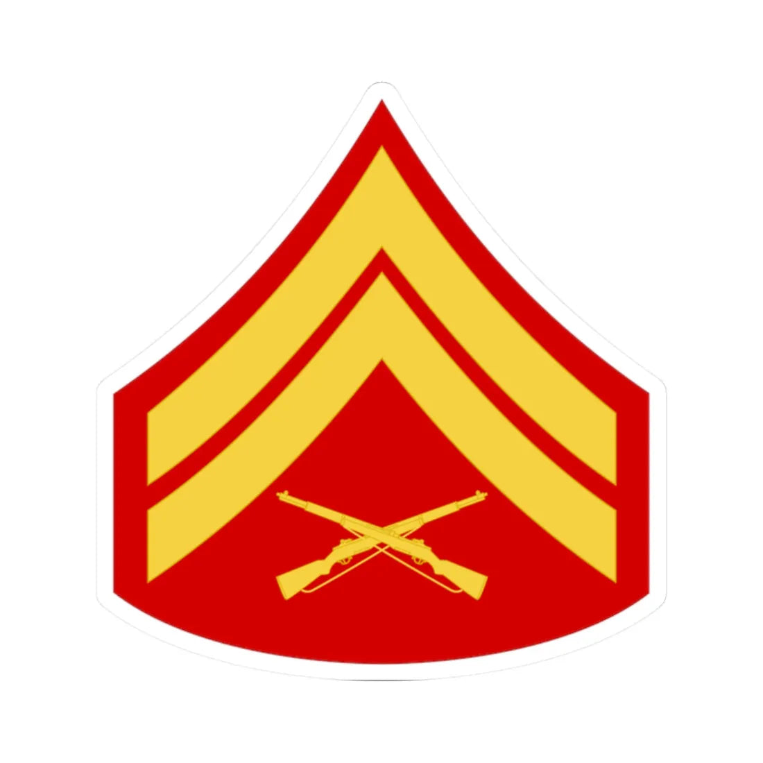 USMC E 4 (United States) (Military Rank) STICKER Vinyl Kiss-Cut Decal 2 Inch White - The Sticker Space