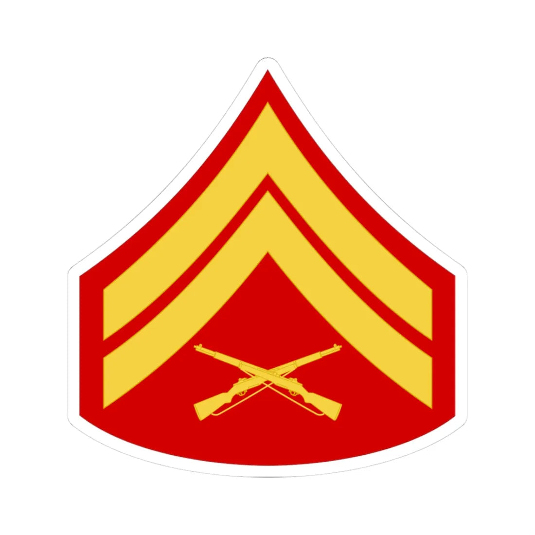 USMC E 4 (United States) (Military Rank) STICKER Vinyl Kiss-Cut Decal 3 Inch White - The Sticker Space