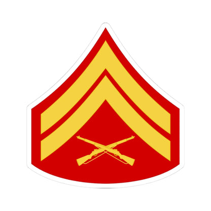 USMC E 4 (United States) (Military Rank) STICKER Vinyl Kiss-Cut Decal 3 Inch White - The Sticker Space