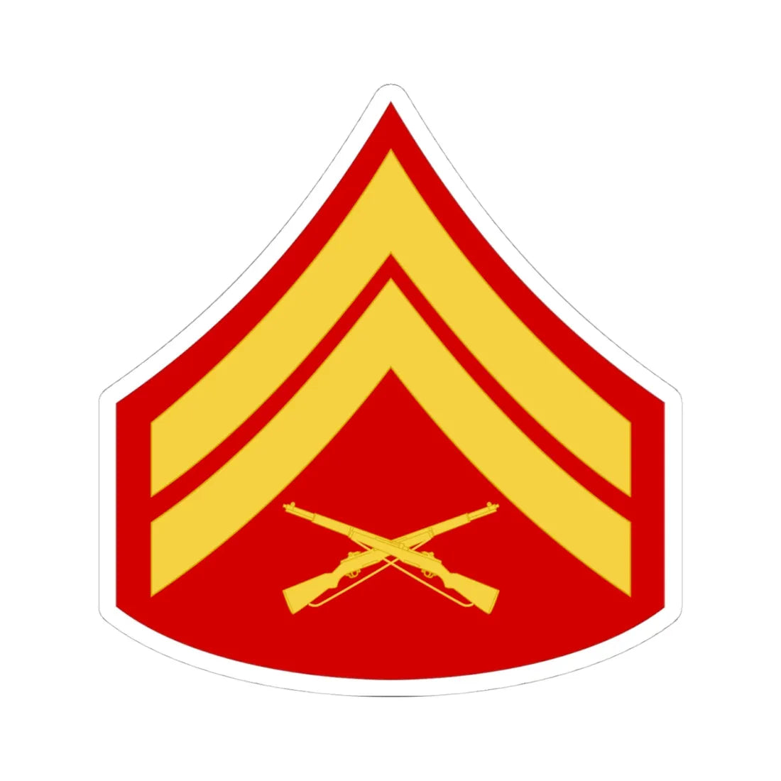 USMC E 4 (United States) (Military Rank) STICKER Vinyl Kiss-Cut Decal 4 Inch White - The Sticker Space