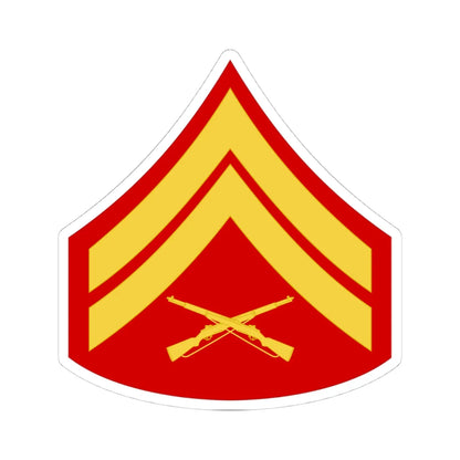 USMC E 4 (United States) (Military Rank) STICKER Vinyl Kiss-Cut Decal 4 Inch White - The Sticker Space