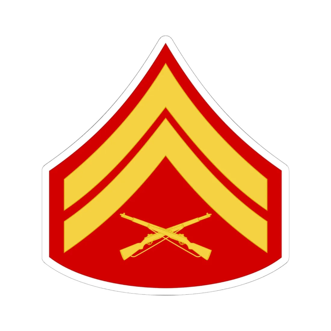 USMC E 4 (United States) (Military Rank) STICKER Vinyl Kiss-Cut Decal 6 Inch White - The Sticker Space