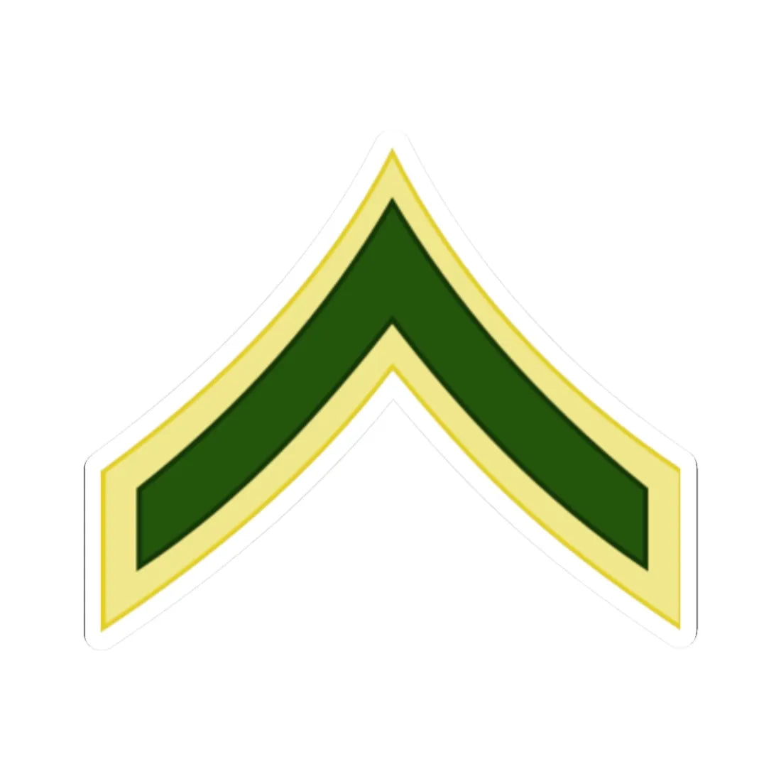 USMC E2 Class C (United States) (Military Rank) STICKER Vinyl Kiss-Cut Decal 2 Inch White - The Sticker Space