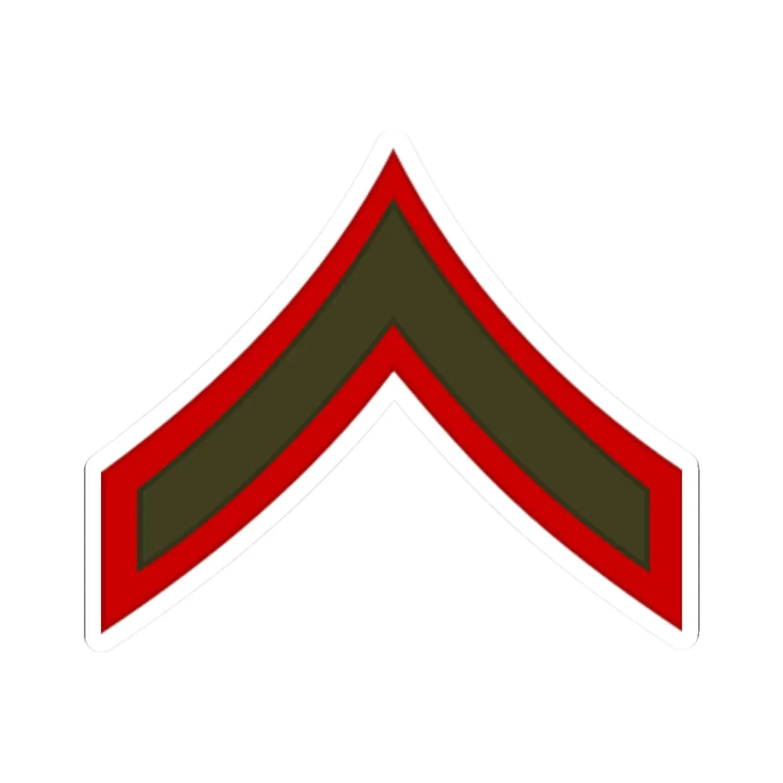 USMC E2 Service (United States) (Military Rank) STICKER Vinyl Kiss-Cut Decal 2 Inch White - The Sticker Space