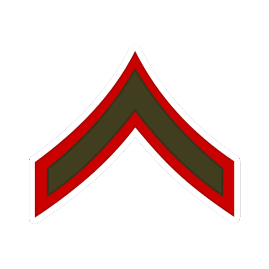 USMC E2 Service (United States) (Military Rank) STICKER Vinyl Kiss-Cut Decal 3 Inch White - The Sticker Space