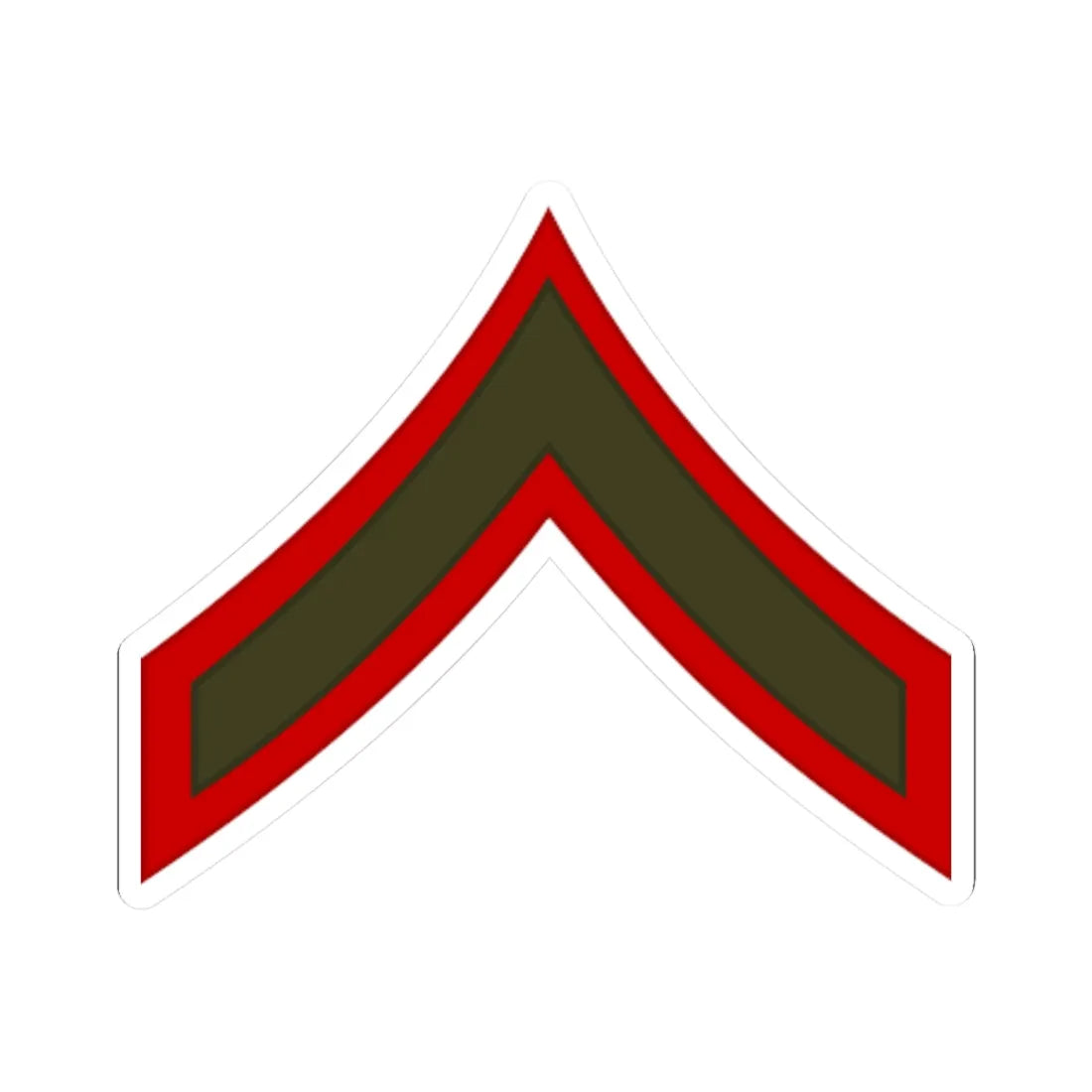 USMC E2 Service (United States) (Military Rank) STICKER Vinyl Kiss-Cut Decal 6 Inch White - The Sticker Space