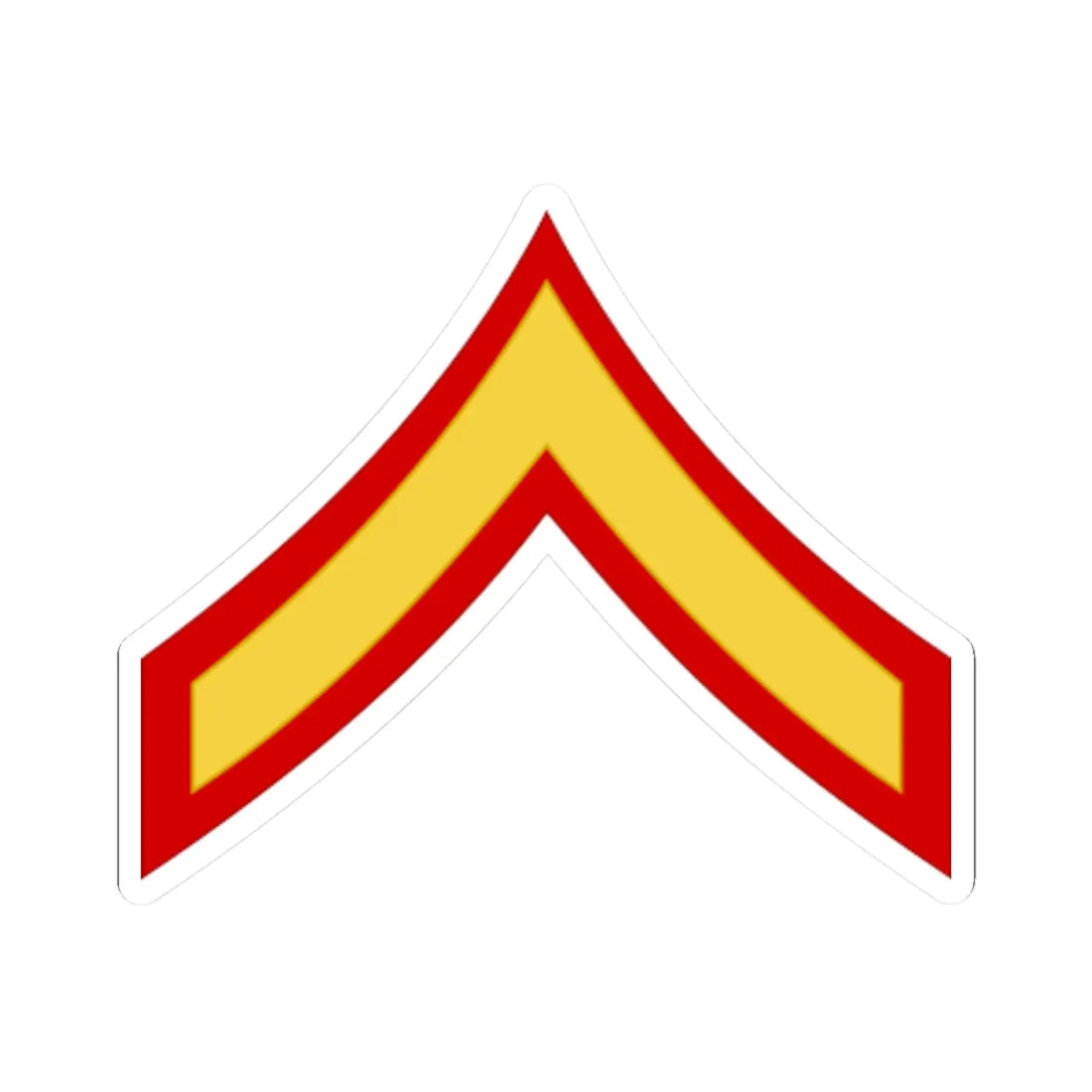 USMC E2 (United States) (Military Rank) STICKER Vinyl Kiss-Cut Decal 4 Inch White - The Sticker Space