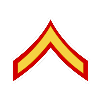 USMC E2 (United States) (Military Rank) STICKER Vinyl Kiss-Cut Decal 4 Inch White - The Sticker Space