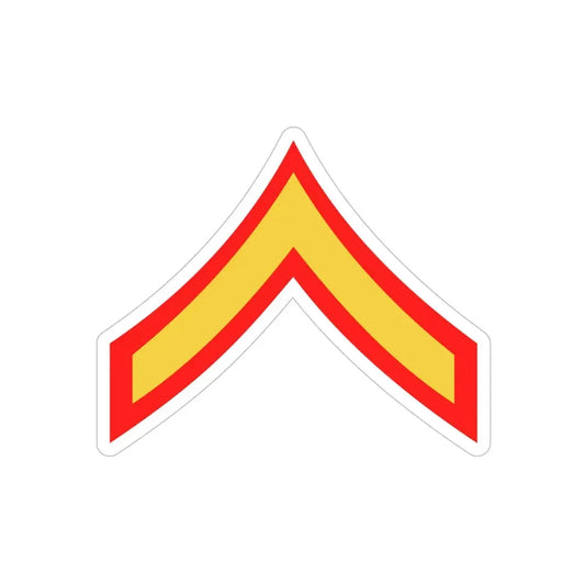 USMC E2 (USMC) REVERSE PRINT Transparent Die-Cut STICKER 6 Inch Die-Cut Transparent - The Sticker Space