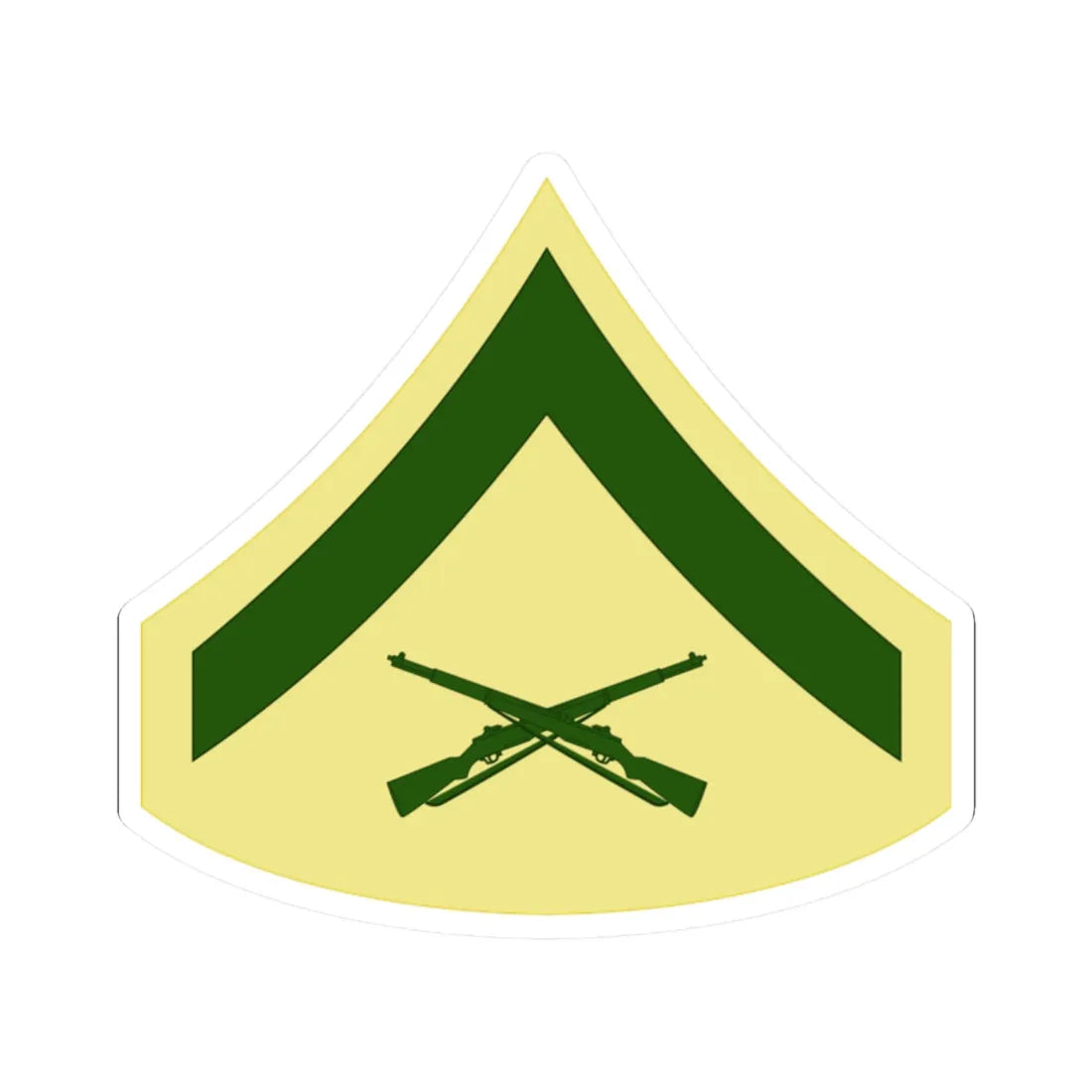 USMC E3 Class C (United States) (Military Rank) STICKER Vinyl Kiss-Cut Decal 2 Inch White - The Sticker Space