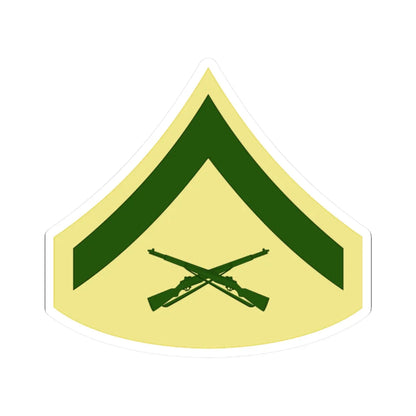 USMC E3 Class C (United States) (Military Rank) STICKER Vinyl Kiss-Cut Decal 2 Inch White - The Sticker Space
