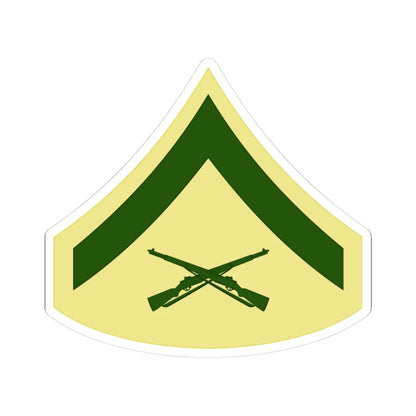 USMC E3 Class C (United States) (Military Rank) STICKER Vinyl Kiss-Cut Decal 3 Inch White - The Sticker Space