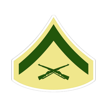 USMC E3 Class C (United States) (Military Rank) STICKER Vinyl Kiss-Cut Decal 6 Inch White - The Sticker Space