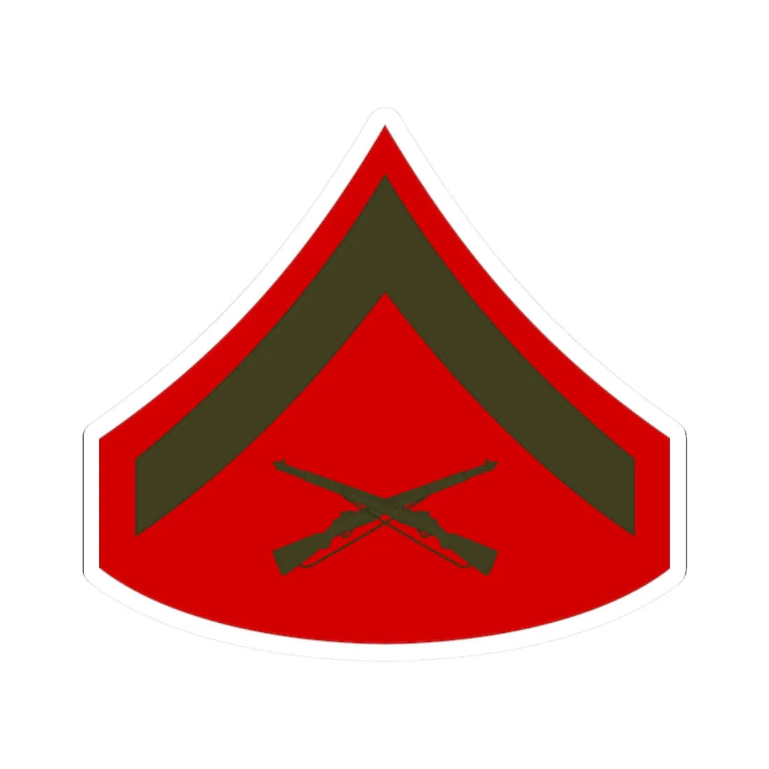 USMC E3 Service (United States) (Military Rank) STICKER Vinyl Kiss-Cut Decal 2 Inch White - The Sticker Space