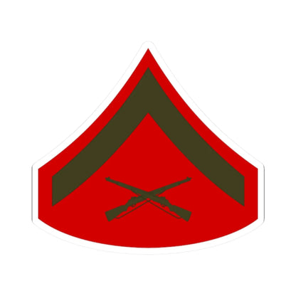 USMC E3 Service (United States) (Military Rank) STICKER Vinyl Kiss-Cut Decal 2 Inch White - The Sticker Space