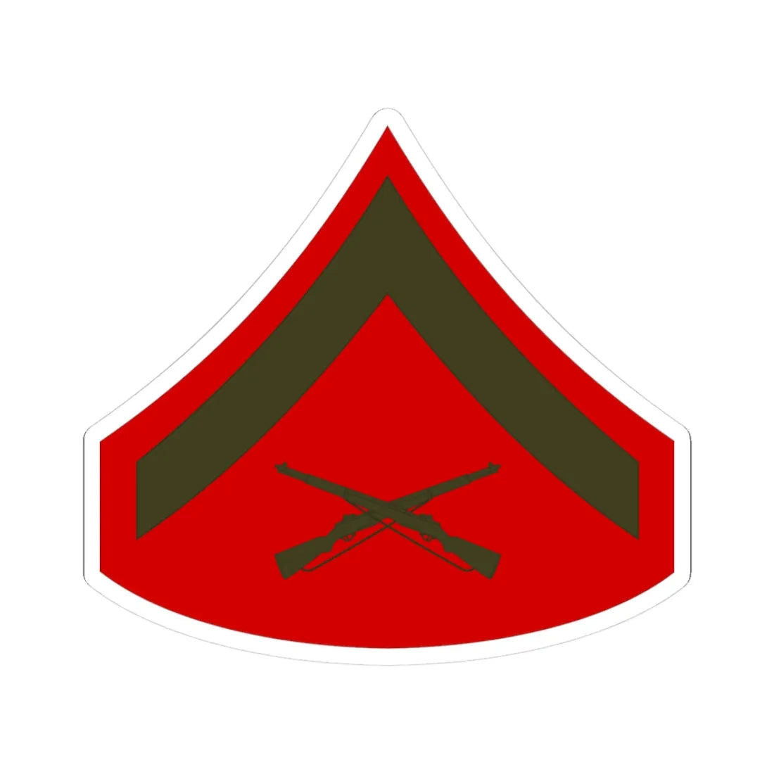 USMC E3 Service (United States) (Military Rank) STICKER Vinyl Kiss-Cut Decal 3 Inch White - The Sticker Space