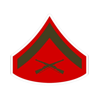 USMC E3 Service (United States) (Military Rank) STICKER Vinyl Kiss-Cut Decal 3 Inch White - The Sticker Space