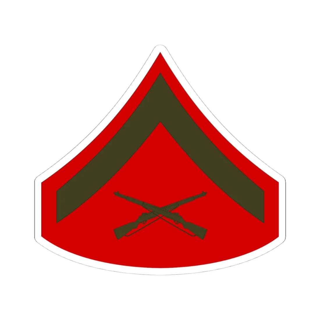 USMC E3 Service (United States) (Military Rank) STICKER Vinyl Kiss-Cut Decal 4 Inch White - The Sticker Space