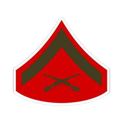 USMC E3 Service (United States) (Military Rank) STICKER Vinyl Kiss-Cut Decal 4 Inch White - The Sticker Space