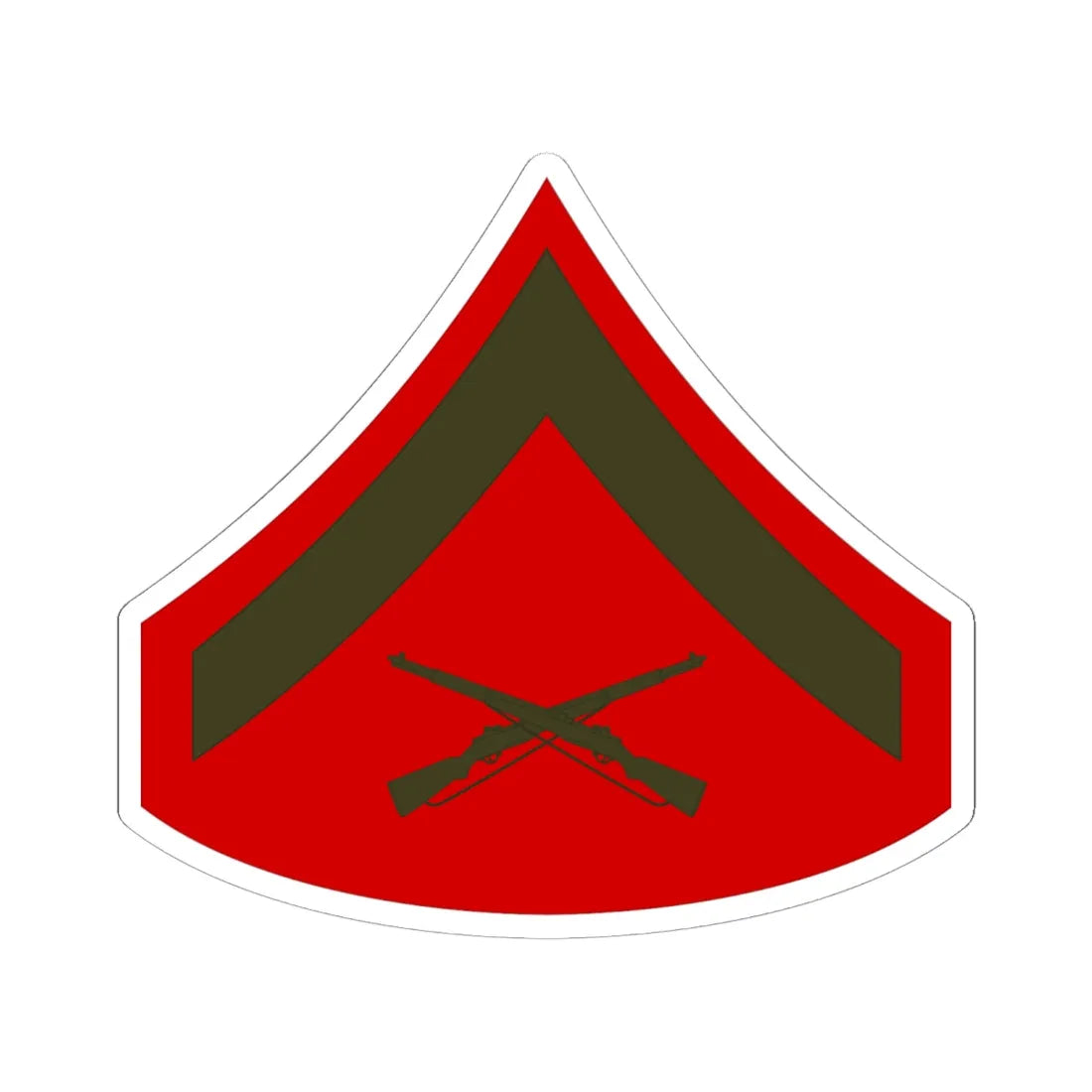 USMC E3 Service (United States) (Military Rank) STICKER Vinyl Kiss-Cut Decal 6 Inch White - The Sticker Space