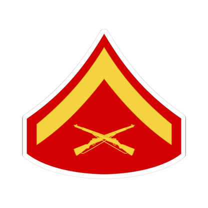 USMC E3 (United States) (Military Rank) STICKER Vinyl Kiss-Cut Decal 3 Inch White - The Sticker Space