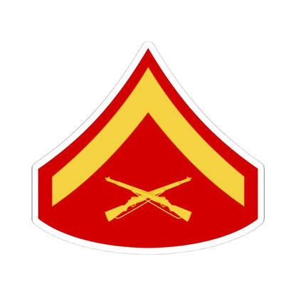 USMC E3 (United States) (Military Rank) STICKER Vinyl Kiss-Cut Decal 4 Inch White - The Sticker Space