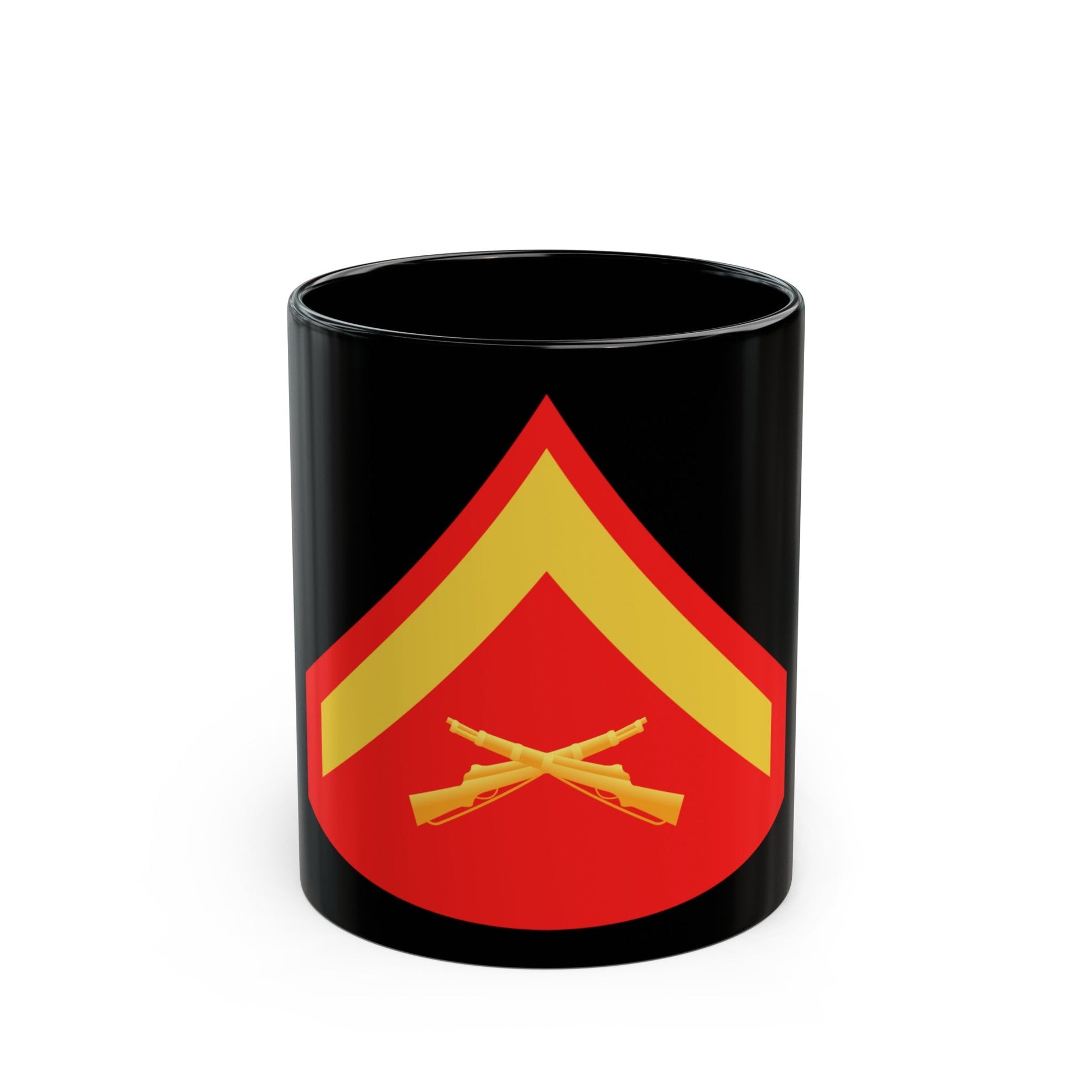 USMC E3 (USMC) Black Coffee Mug-11oz-The Sticker Space