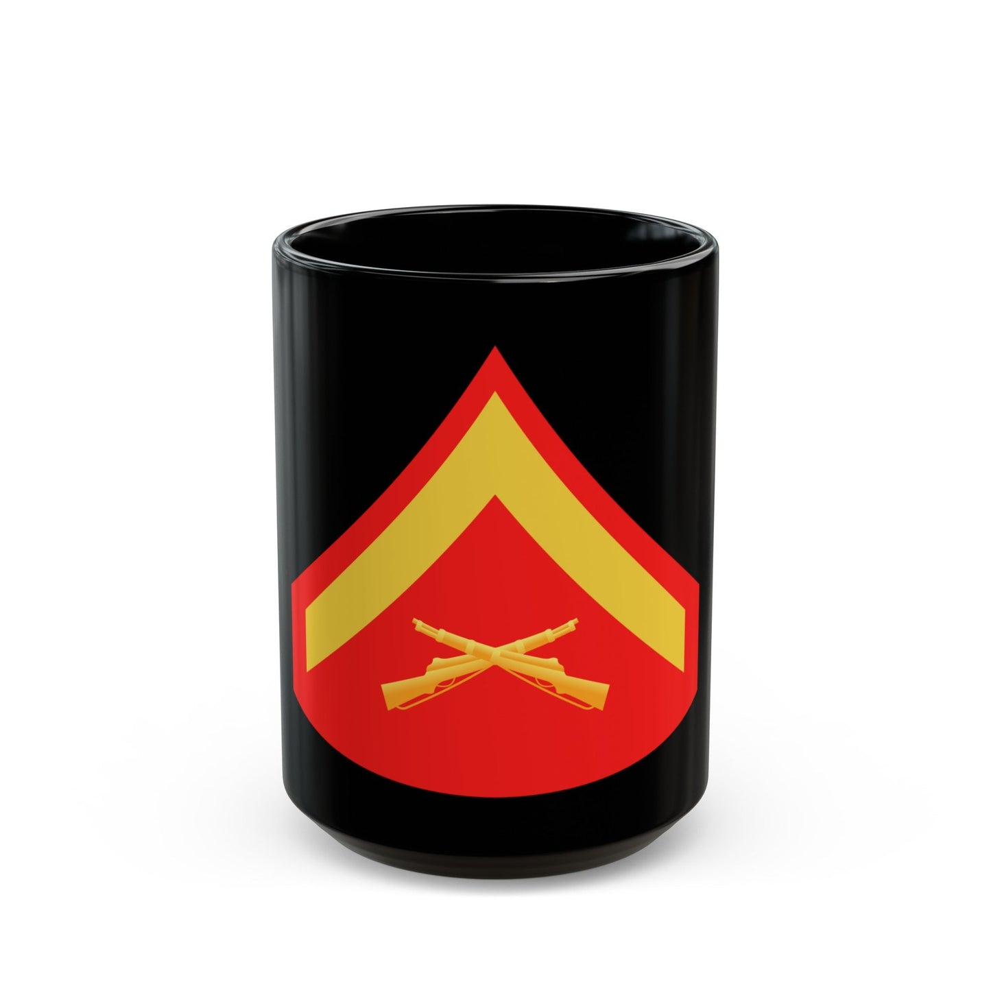 USMC E3 (USMC) Black Coffee Mug-15oz-The Sticker Space