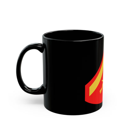 USMC E3 (USMC) Black Coffee Mug-The Sticker Space