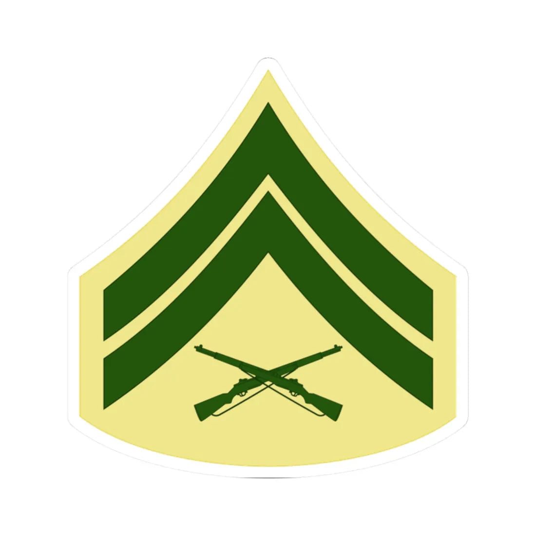 USMC E4 Class C (United States) (Military Rank) STICKER Vinyl Kiss-Cut Decal 2 Inch White - The Sticker Space