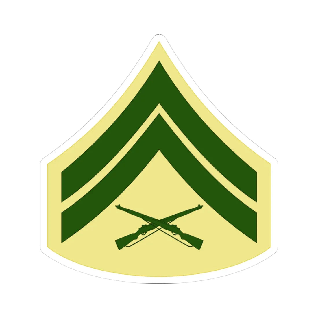 USMC E4 Class C (United States) (Military Rank) STICKER Vinyl Kiss-Cut Decal 3 Inch White - The Sticker Space