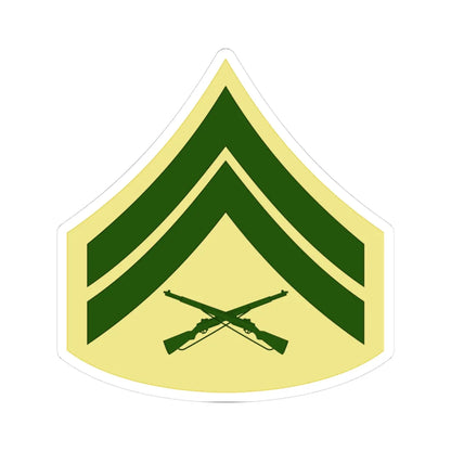 USMC E4 Class C (United States) (Military Rank) STICKER Vinyl Kiss-Cut Decal 3 Inch White - The Sticker Space