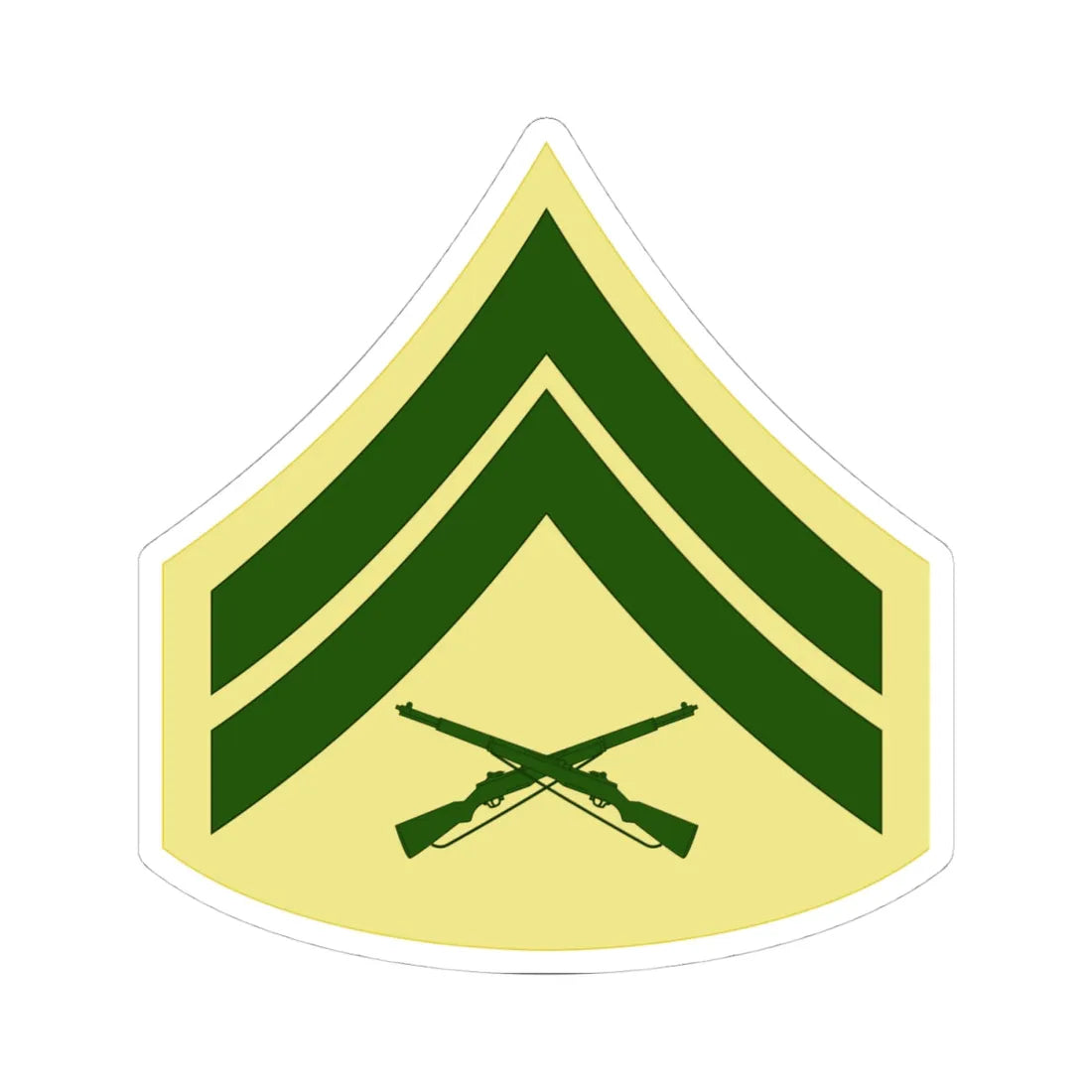 USMC E4 Class C (United States) (Military Rank) STICKER Vinyl Kiss-Cut Decal 4 Inch White - The Sticker Space