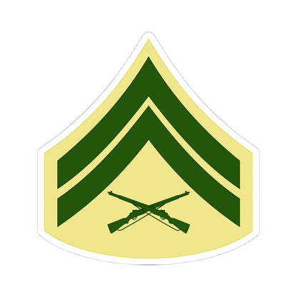 USMC E4 Class C (United States) (Military Rank) STICKER Vinyl Kiss-Cut Decal 4 Inch White - The Sticker Space