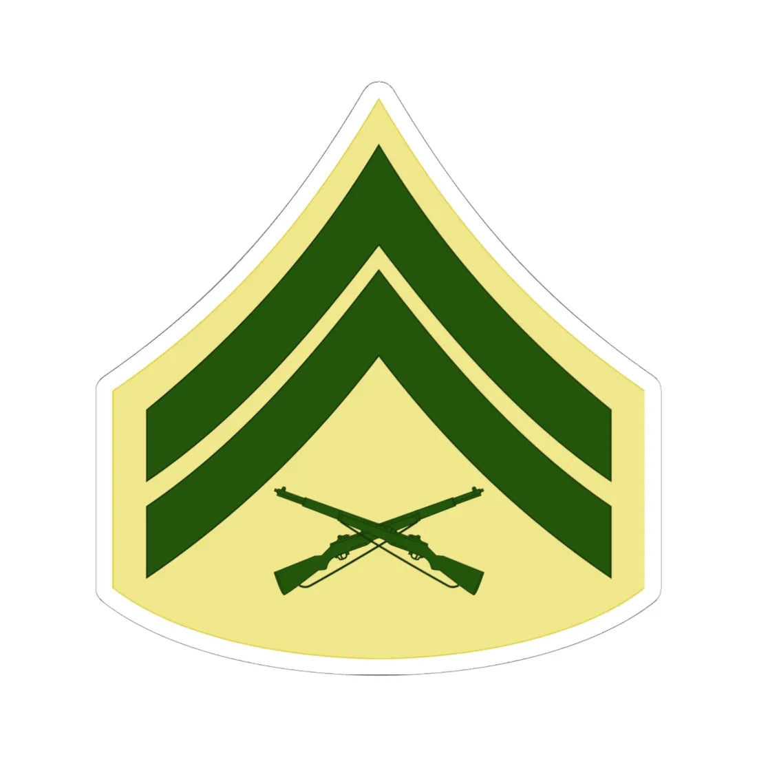 USMC E4 Class C (United States) (Military Rank) STICKER Vinyl Kiss-Cut Decal 6 Inch White - The Sticker Space