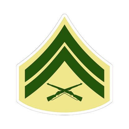 USMC E4 Class C (United States) (Military Rank) STICKER Vinyl Kiss-Cut Decal 6 Inch White - The Sticker Space