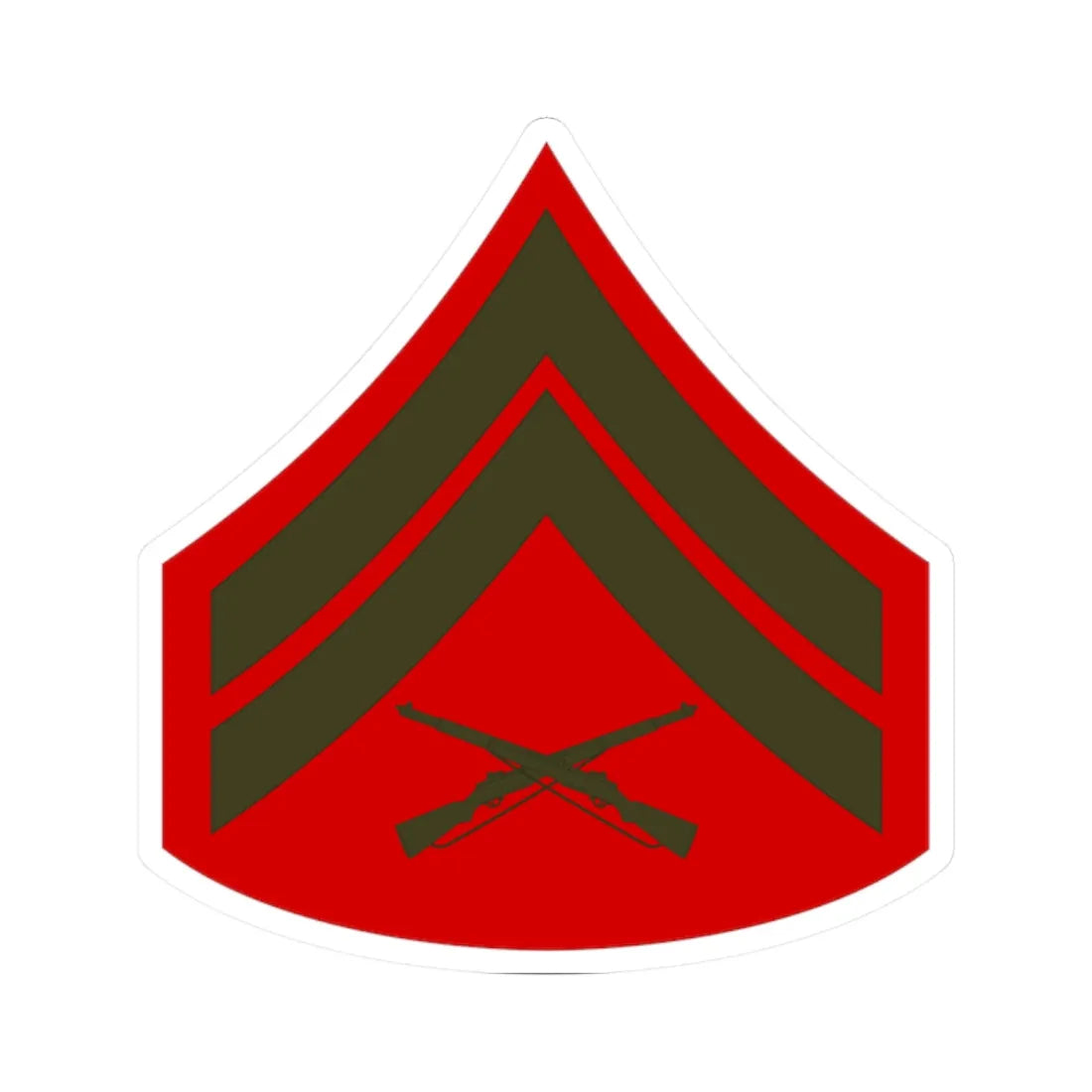 USMC E4 Service (United States) (Military Rank) STICKER Vinyl Kiss-Cut Decal 2 Inch White - The Sticker Space