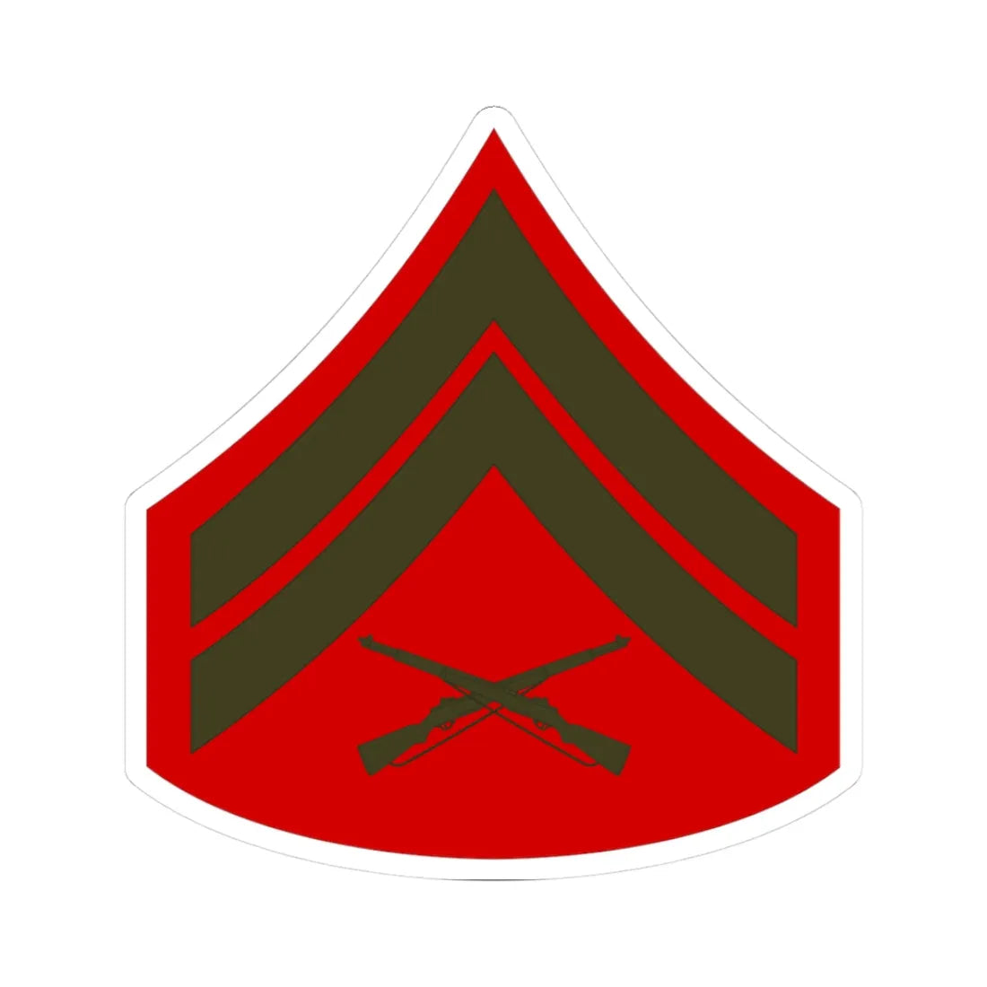 USMC E4 Service (United States) (Military Rank) STICKER Vinyl Kiss-Cut Decal 3 Inch White - The Sticker Space